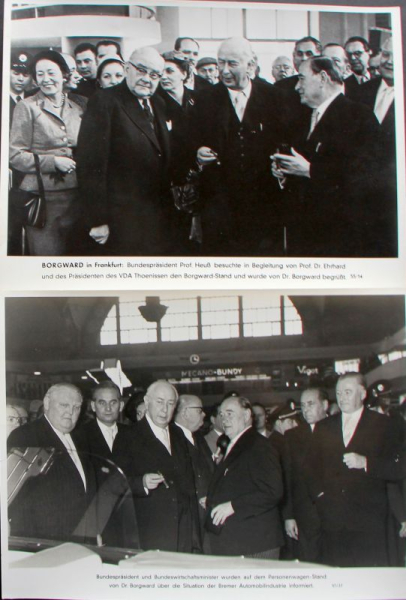 Carl Borgward at public Appointments 1957 six Factoryphotos (10164)